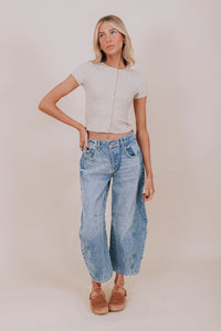 Free People Relaxed Barrel Jeans (28)