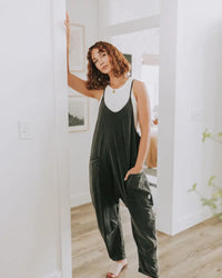 Free People Washed Black Hotshot Onesie (L)