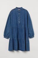 Oversized Babydoll Denim Dress (L)