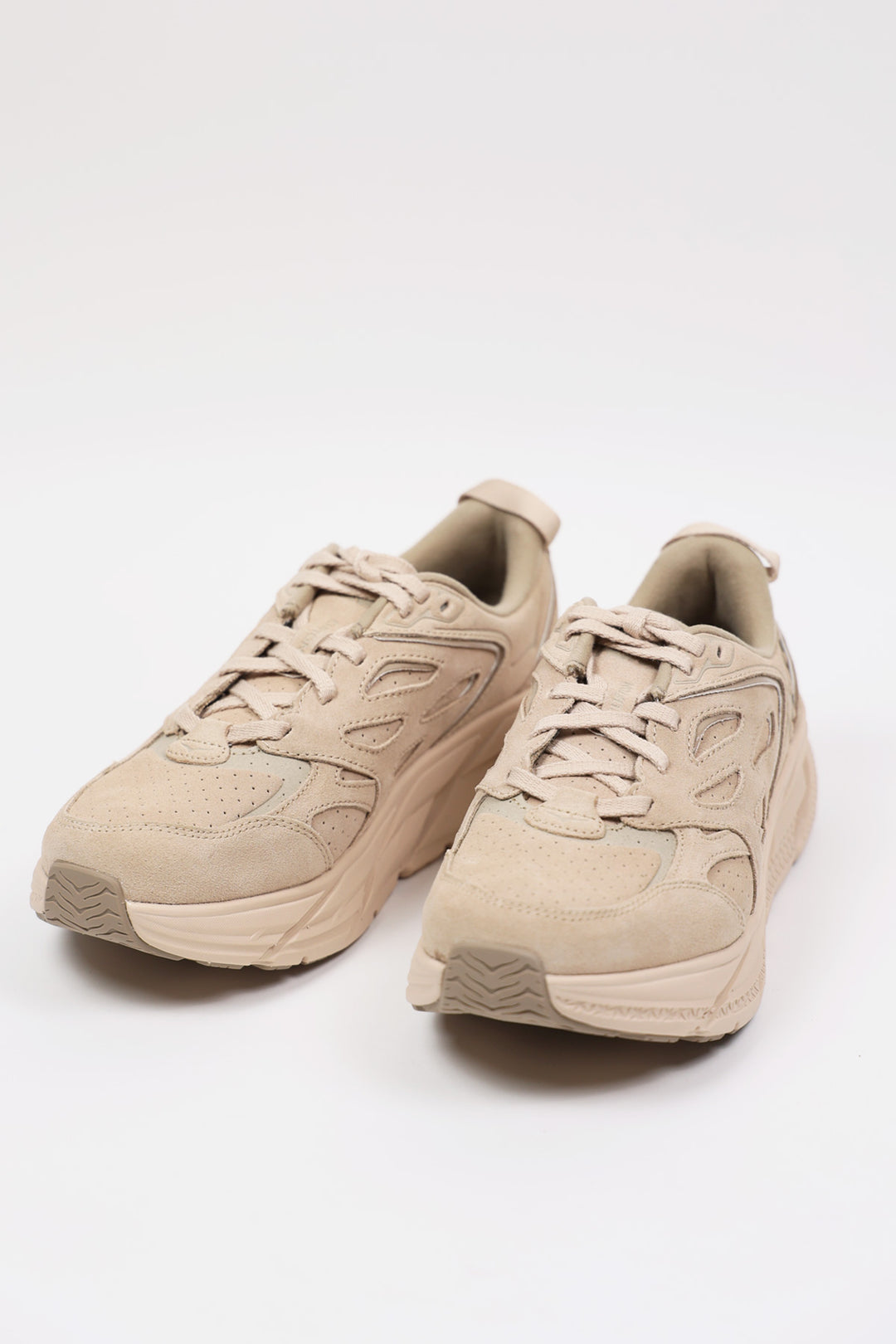 Hoka Clifton Suede Chunky Sneakers (10.5)