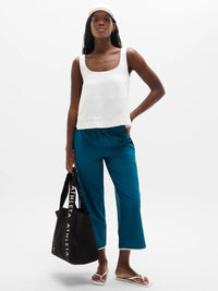 Athleta White Linen Tank (L)
