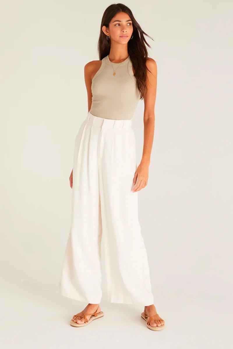 Z Supply Linen Blend Wide Leg Pants (S)
