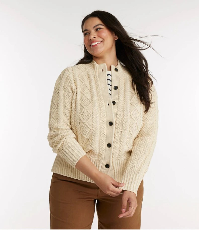 LL Bean Cable Knit Cotton Sweater (L)