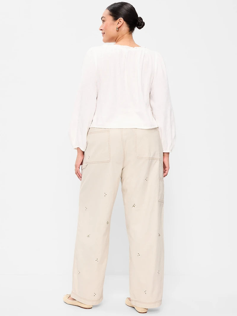 NEW Floral Embroidered Jeans (14)