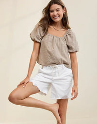 Aerie Textured Puff Sleeve Top (XL)