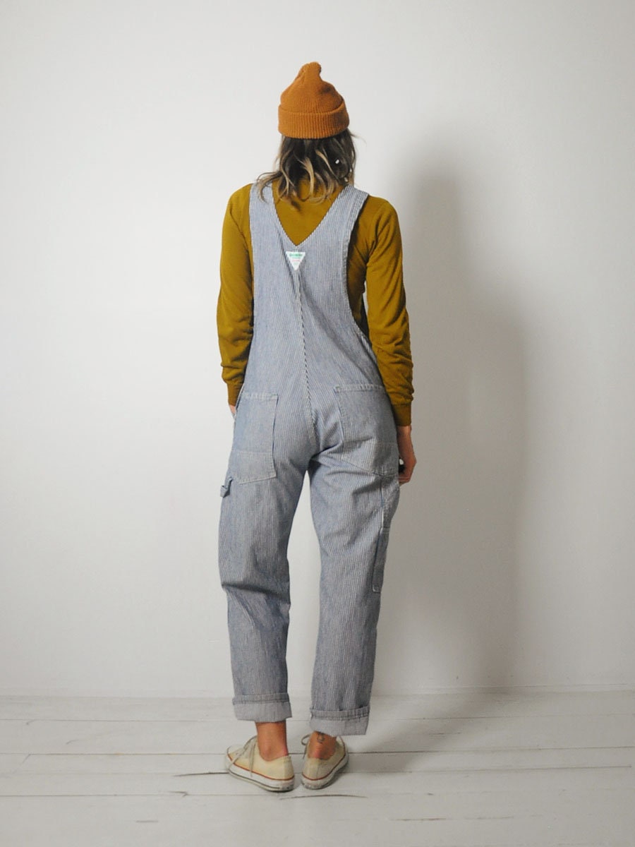 Vintage Oshkosh Striped Overalls (M)