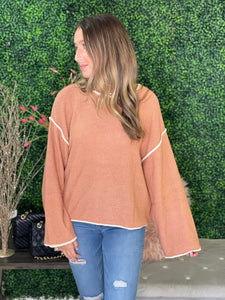Dusty Rose Textured Sweater (S)