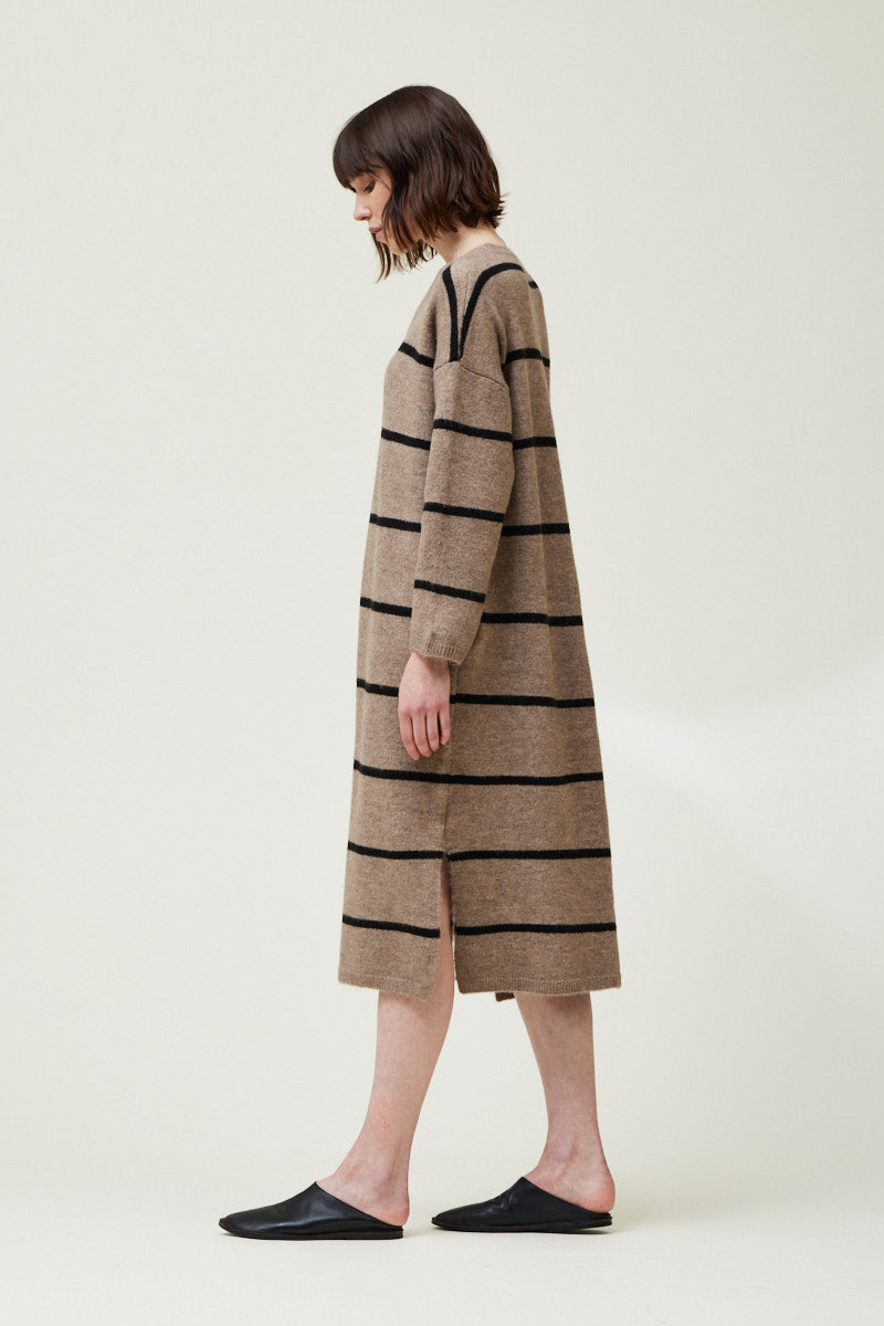 Grade & Gather Striped Midi Dress (S)