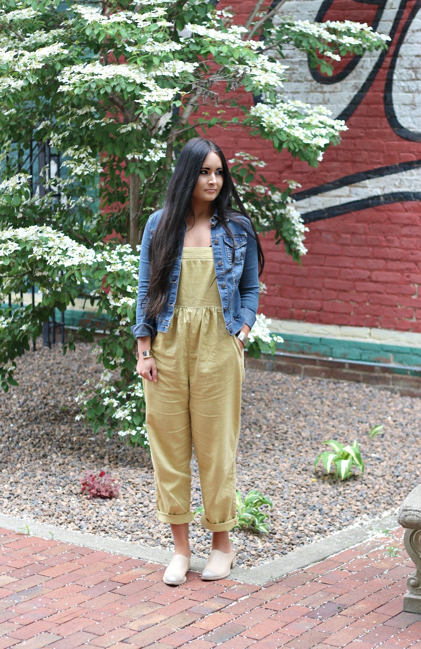 Anthropologie Mustard Cotton Linen Jumpsuit (XS)