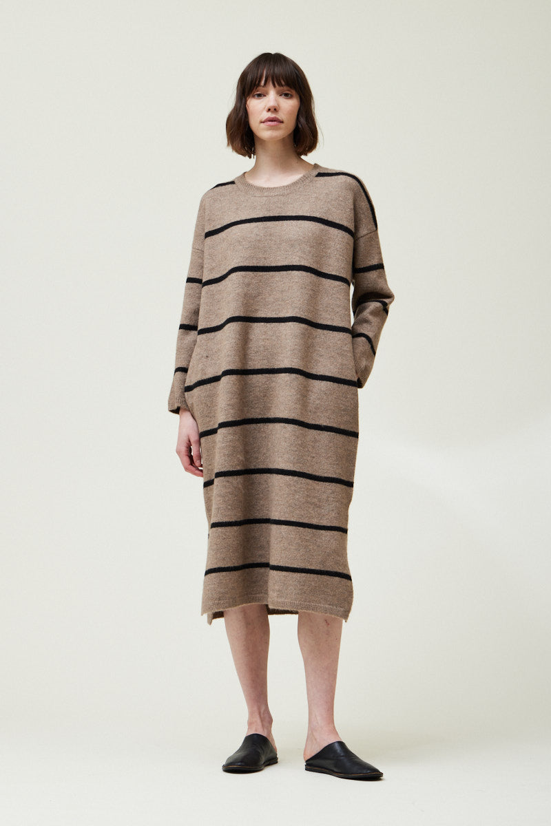 Grade & Gather Striped Midi Dress (S)
