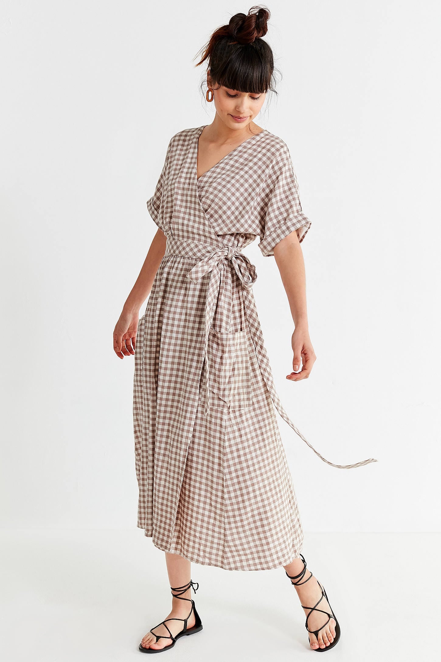 Urban Outfitters Linen Gingham Dress (M)