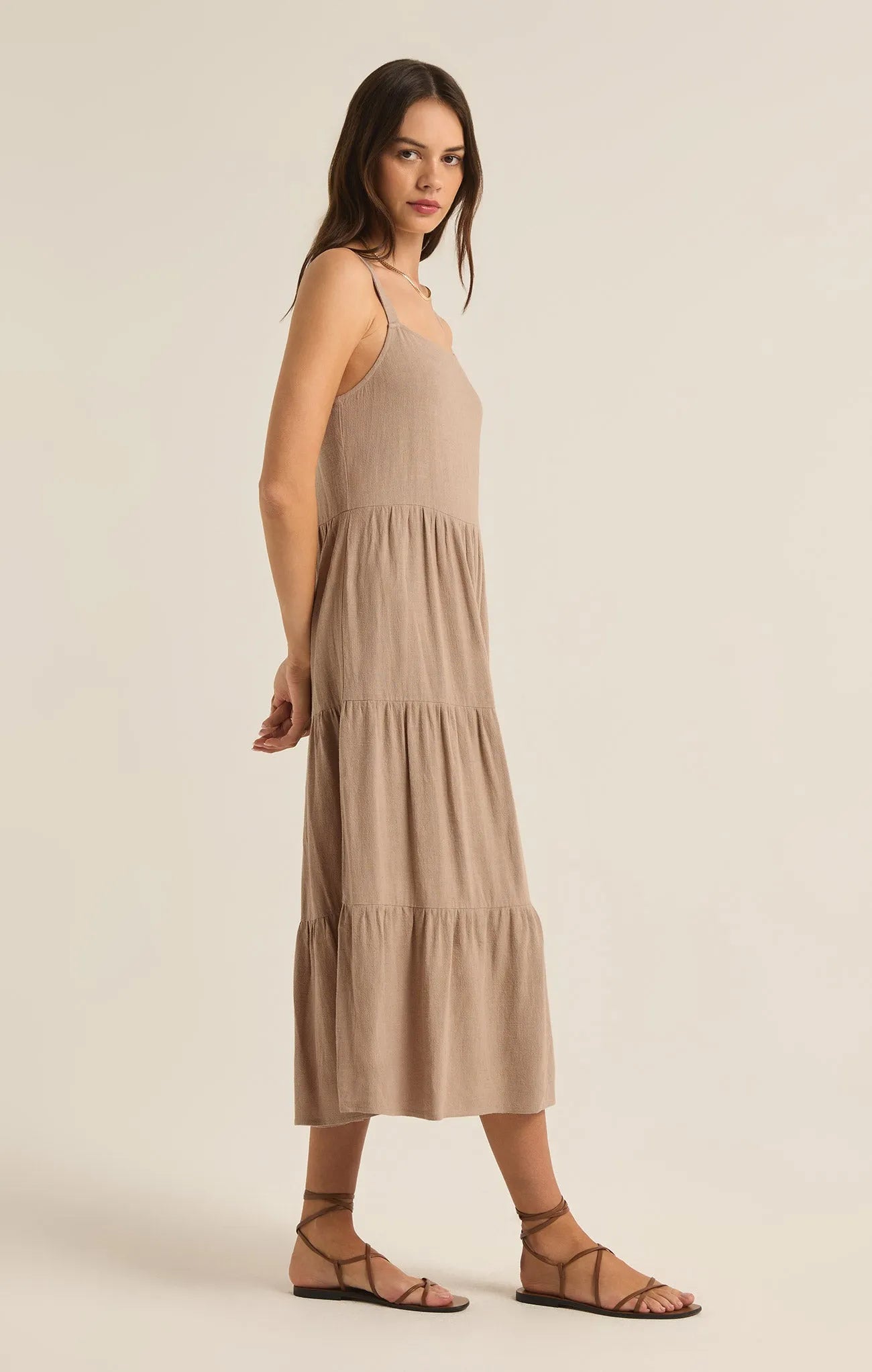 Z Supply Linen Blend Midi Dress (XS)