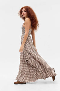 Kimchi Blue Gingham Maxi Dress (L)