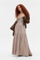 Kimchi Blue Gingham Maxi Dress (L)
