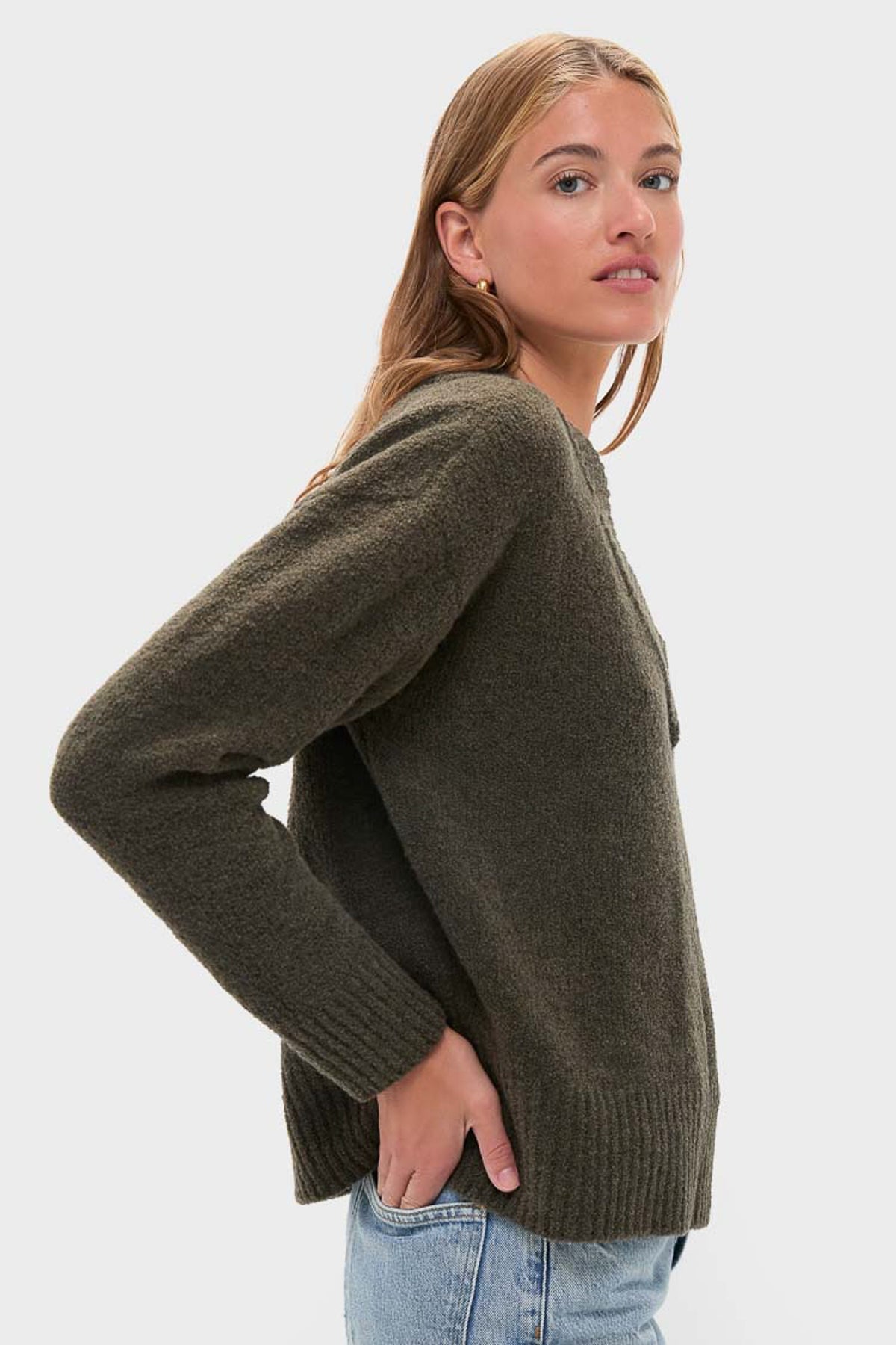 Emerson Fry Wool Blend V Neck Sweater (S)
