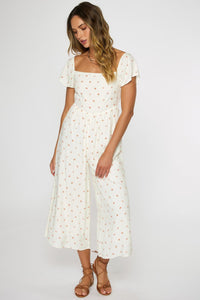 Floral Wide Leg Jumpsuit (M)