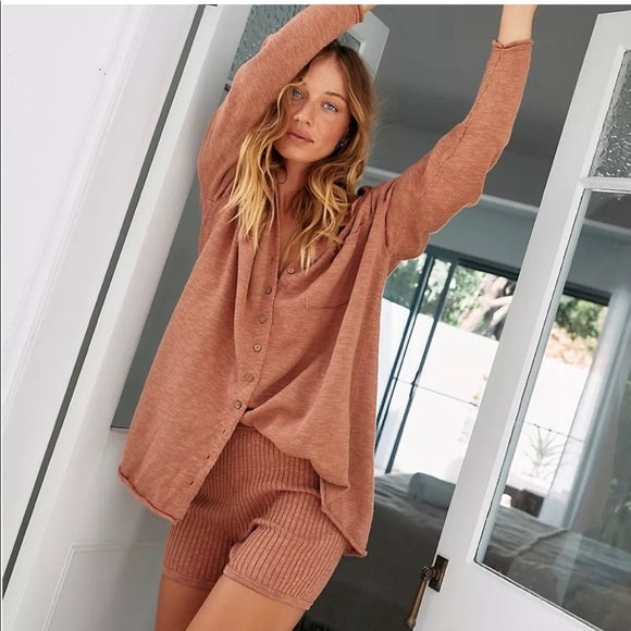 Free People Ribbed Shorts (M)