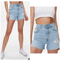 Levi's Ribcage Denim Shorts (26)