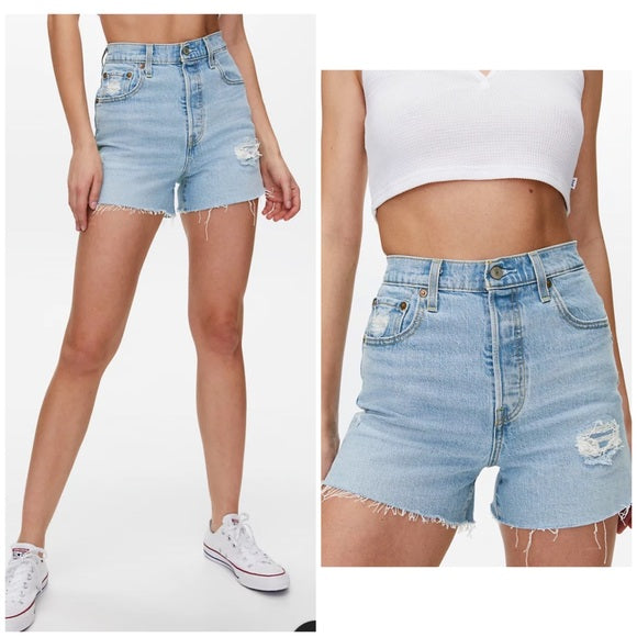 Levi's Ribcage Denim Shorts (26)