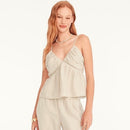 J.Crew Gathered Linen Tank (L)