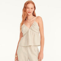 J.Crew Gathered Linen Tank (L)