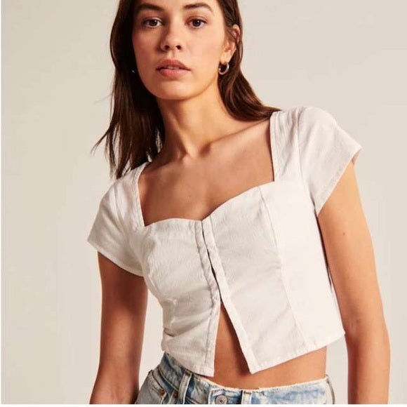 Abercrombie Corset Crop Top (S)