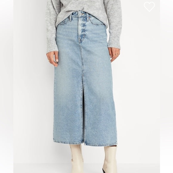 NEW Denim Midi Skirt (6)