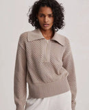 Varley Open Knit Quarter Zip (S)