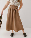 Brown Cotton Gauze Maxi Skirt (3X)