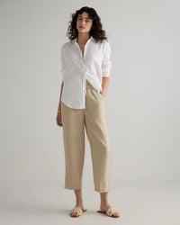 Quince Neutral Linen Pants (M)