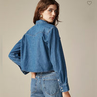 J.Crew Cropped Denim Button Up Shirt (6)
