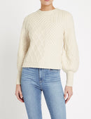 Frame Wool Blend Puff Sleeve Sweater (S)