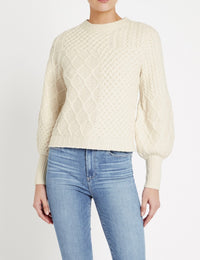 Frame Wool Blend Puff Sleeve Sweater (S)