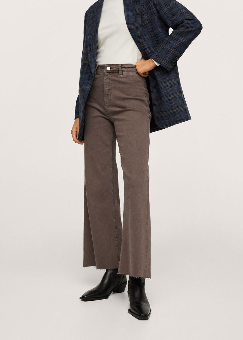 Mango Brown Wide Leg Jeans (6)