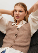 Mango Brown Cropped Sweater Vest (L)