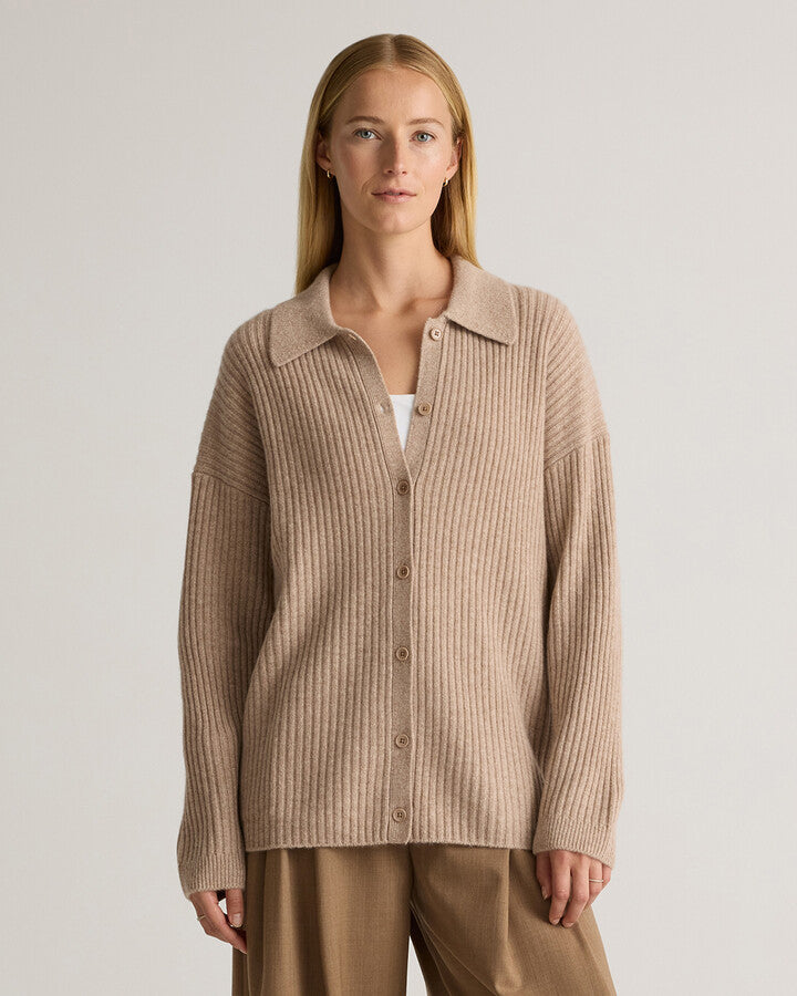 Ribbed Knit Button Up Sweater (XL)