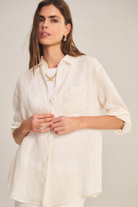 Relaxed Linen Button Up (XS)