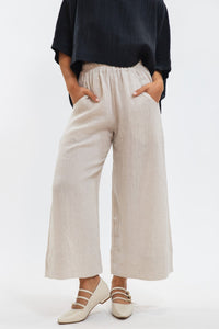 Eva's Sunday Wide Leg Linen Pants (M)