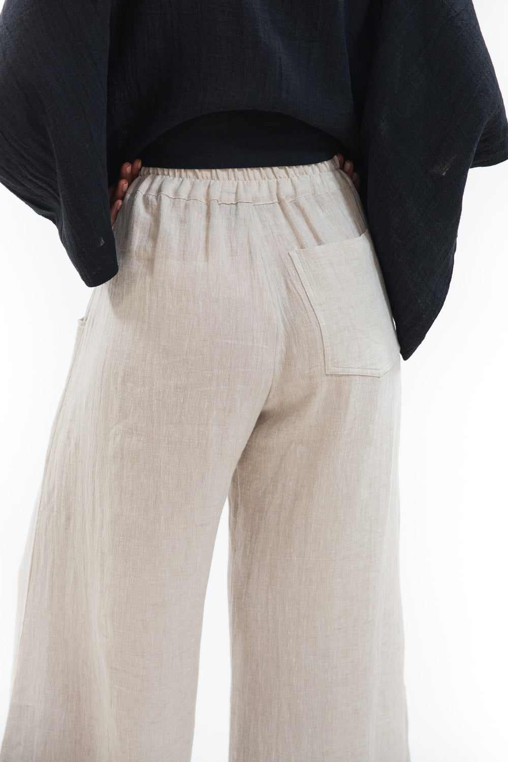 Eva's Sunday Wide Leg Linen Pants (M)