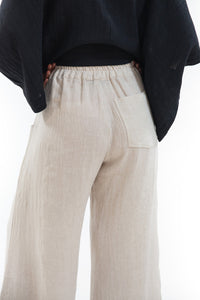 Eva's Sunday Wide Leg Linen Pants (M)