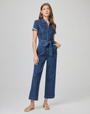 Paige Wide Leg Coverall Jumpsuit (L)