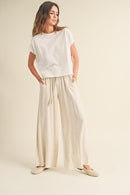 NEW Miou Muse Linen Blend Wide Leg Pants (S)