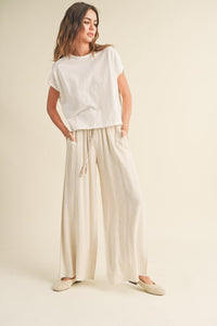 NEW Miou Muse Linen Blend Wide Leg Pants (S)