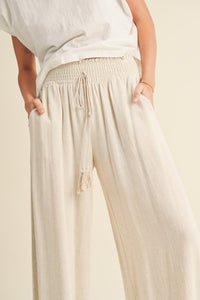 NEW Miou Muse Linen Blend Wide Leg Pants (S)