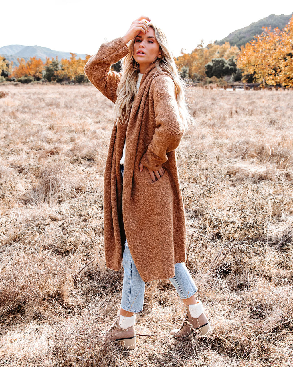 Lovestitch Camel Sweater Coat (OS)