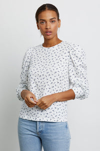 Rails Floral Puff Sleeve Tee (M)