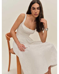 Reformation Linen Midi Dress (2)