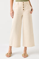 Ecru Wide Leg Pants (M)