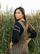 Liz Alig Striped Wide Leg Overalls (XL)