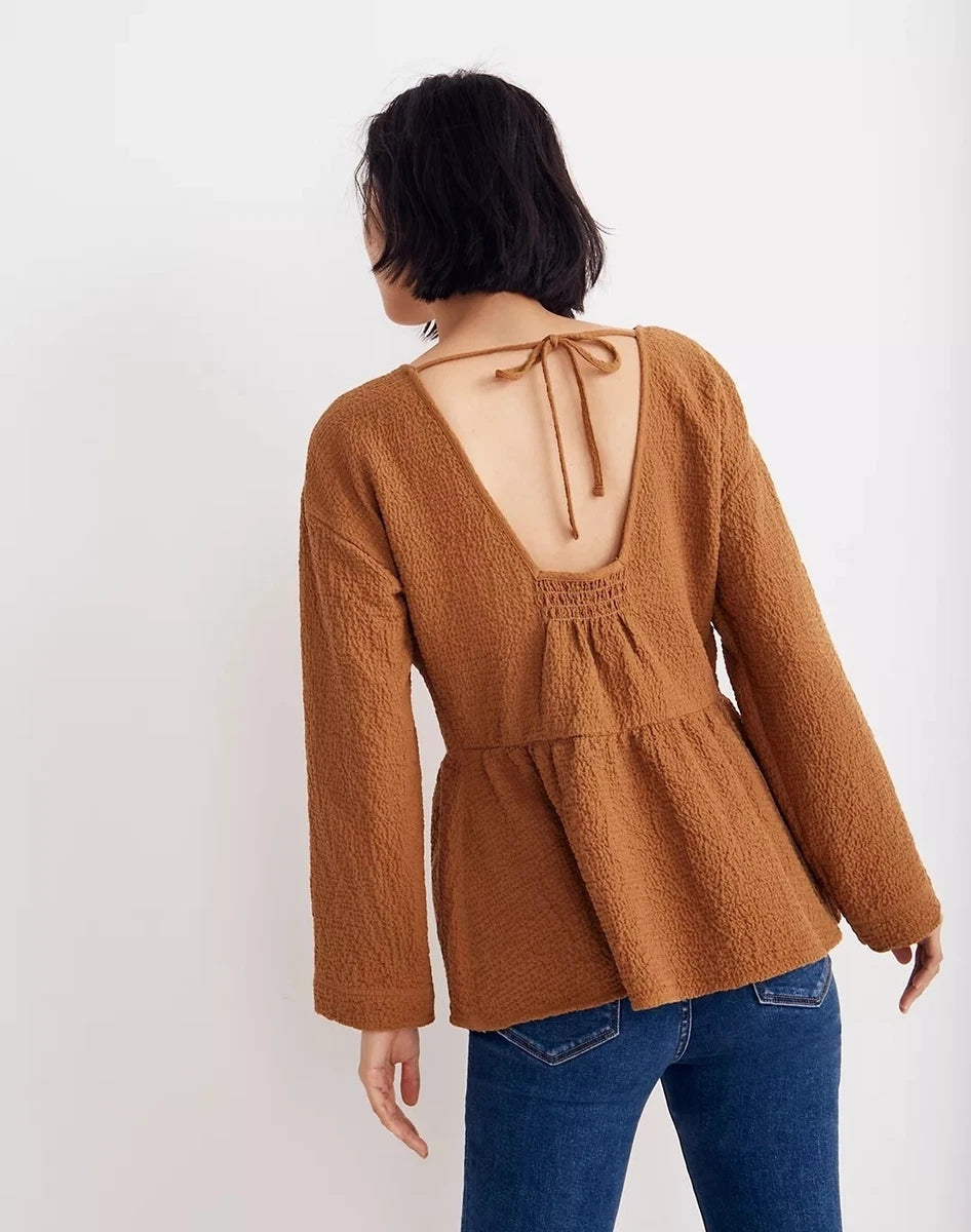Madewell Textured Babydoll Top (M)